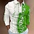 baratos Polo com zíper 3D-Homens Camiseta Polo Camisa de golfe Notas Aberto para a Lateral Preto / Branco Amarelo Vermelho Azul Laranja Impressão 3D Ao ar livre Rua Manga Longa Zíper Imprimir Roupa Moda Casual Respirável