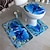 cheap Mats &amp; Rugs-3Pcs/Set Bathroom Non-Slip Pedestal Rug + Lid Toilet Cover + Bath Mat Washable