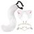 ieftine Accesorii Stilizare Păr-urechi de pisică și lup costum de cosplay coada de animal de vulpe agrafă de păr din blană artificială set de șosete pentru gât din piele de halloween