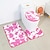cheap Mats &amp; Rugs-3Pcs Bathroom Rugs Sets  Non-Slip Carpet Toilet Lid Cover and Bath Mat,Black and White Cow Pattern Bath Sets for Bathroom