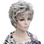 billige eldre parykk-kvinners korte bølgete krøllete parykk syntetisk hår hel parykk 6 tommer