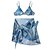 preiswerte Bikini-Sets-Pit tie-dye print three-piece bikini set