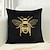 cheap Textured Throw Pillows-Decorative Toss Pillows Coolest Pillows Bee Embroidery Velvet Pillow Cover Throw Cushion Cover for Sofa Couch Bed Bench Living Room 1PC