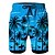 cheap Men&#039;s Swim Shorts-Men&#039;s Swim Shorts Swim Trunks Board Shorts Beach Shorts Drawstring Elastic Waist 3D Print Coconut Tree Graphic Prints Quick Dry Short Casual Daily Holiday Boho Hawaiian Royal Blue Blue Micro-elastic