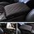 cheap Car Headrests&amp;Waist Cushions-1 Pcs Wave Embroider PU Leather Car Armrest Mat Center Console Arm Rest Protection Cushion Auto Armrests Storage Box Cover Pad