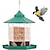 preiswerte Hinterhof Vogelbeobachtung &amp; Wildtiere-Vogelhäuschen, hängendes Wildvogelhäuschen aus Kunststoff für die Dekoration des Gartenhofs im Freien, sechseckig mit Dach