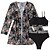 preiswerte Bikini-Sets-High-waisted long-sleeved blouse sunscreen split three-piece set