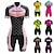 Χαμηλού Κόστους Γυναικεία ρούχα τριάθλου-Γυναικεία Ολόσωμη στολή για τρίαθλο Κοντομάνικο τρίαθλο Ροζ+Άσπρο Μαύρο + Μωβ + Πράσινο Μπλε + Κόκκινο + Μαύρο Γραφική Ποδήλατο Λίκρα Αθλητισμός Γραφική Ρούχα