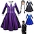 cheap Movie &amp; TV Theme Costumes-Wednesday Addams Wednesday Dress Girls&#039; Movie Cosplay Cosplay Blue Purple Gray Dress Carnival Masquerade Polyester World Book Day Costumes