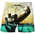 baratos Bermuda de Surf-Homens Bermuda de Surf Shorts de Natação Calção Justo de Natação Shorts de verão Shorts de praia Bolsos Com Cordão Cintura elástica Estampas Abstratas Peixes Conforto Secagem Rápida Ao ar livre