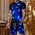 cheap Men&#039;s Print Tee Sets-Men&#039;s Shorts and T Shirt Set T-Shirt Outfits Graphic Star Crew Neck Clothing Apparel 3D Print Outdoor Daily Short Sleeve 3D Print 2 Piece 2pcs Designer Casual Comfortable