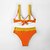 cheap Bikini Sets-Women&#039;s Swimwear Bikini Normal Swimsuit Color Block 2 Piece Orange Bathing Suits Summer Sports
