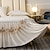 cheap Sheet Sets &amp; Pillowcases-Pleated Bedskirt With Dust-proof Ruffles for Easy On And Off Suitable for Pleats And Fade Resistant Non Slip Solid Color Bedspreadfor wedding