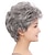 cheap Synthetic Wig-Ladies Gray Short Curly Synthetic Full Hair Wigs Natural Wavy Fluffy Mom Costume Old Grandma Cosplay Wigs for Women