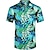 voordelige heren overhemd set-Voor heren Overhemdset Hawaiiaans overhemd Bloemig Grafische prints Bladeren Strijkijzer Zwart Wit Bruin Groen Straat Casual Korte mouw Afdrukken Kleding Tropisch Modieus Hawaii Ontwerper