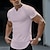 billiga Casual T-shirts för män-Herr T-shirt Slät V-hals Gata Ledigt Kortärmad Kläder Mode Klassisk Bekväm Stor och hög