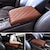 cheap Car Headrests&amp;Waist Cushions-1 Pcs Wave Embroider PU Leather Car Armrest Mat Center Console Arm Rest Protection Cushion Auto Armrests Storage Box Cover Pad