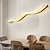 cheap Line Design-LED Pendant Light 97cm 36W Wave Shape Acrylic Modern Simple Fashion Hanging Light with Remote Control for Study Room Office Dinning Room Lighting Fixture