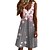 cheap Super Sale-Women&#039;s Knee Length Dress A Line Dress White Gray Sleeveless Lace Print Floral Print V Neck Spring Summer Casual Vacation 2022 Loose S M L XL XXL 3XL