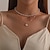 ieftine Coliere-Lănțișor Imitație de Perle Crom Pentru femei Modă Simplu Dublu Stratificat Coliere Pentru Muncă Zilnic Concediu