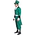 cheap Carnival Costumes-St. Patrick&#039;s Day Shamrock Irish Masquerade Adults&#039; Men&#039;s Cosplay Party Carnival Masquerade Festival / Holiday Polyester Green Men&#039;s Easy Carnival Costumes Solid Colored