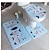 cheap Mats &amp; Rugs-3Pcs/Set Bathroom Non-Slip Pedestal Rug + Lid Toilet Cover + Bath Mat Washable