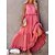 cheap Maxi Dresses-Women&#039;s Casual Dress Swing Dress Summer Dress Long Dress Maxi Dress Casual Pure Color Ruffle Pocket Daily Vacation Weekend Crew Neck Sleeveless Dress Regular Fit White Yellow Pink Spring Summer S M L
