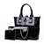 cheap Bag Sets-Women&#039;s Bag Set Patent Leather PU Leather 3 Pcs Purse Set Shopping Zipper Black Red Blue