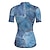 cheap Women&#039;s Jerseys-21Grams Women&#039;s Cycling Jersey Short Sleeve Bike Top with 3 Rear Pockets Mountain Bike MTB Road Bike Cycling Breathable Moisture Wicking Quick Dry Reflective Strips Navy Blue Royal Blue Blue Graphic