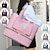 cheap Handbag &amp; Totes-Women&#039;s Tote Travel Bag Top Handle Bag Gym Bag Oxford Cloth Shopping Daily Holiday Zipper Tiered Large Capacity Solid Color Black Pink Blue