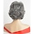 Χαμηλού Κόστους παλαιότερη περούκα-κοντές γκρι περούκες για λευκές γυναίκες μικτές γκρι ασημί σγουρές κυματιστές περούκες με λευκά κτυπήματα γιαγιά συνθετικές κοντές περούκες