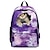 cheap Backpacks &amp; Bookbags-Men&#039;s Women&#039;s Backpack School Bag Bookbag 3D Print School Outdoor Daily Galaxy Cat Canvas Large Capacity Waterproof Durable Print Black Red Blue