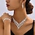 ieftine Seturi de Bijuterii-Seturi de bijuterii de mireasă 1set Imitație de Perle Diamante Artificiale 1 Colier 1 Brățară Cercei Pentru femei Elegant European Franjuri Set de bijuterii Pentru Nuntă Aniversare Petrecere / Seară