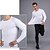 billige Løbe T-shirts og tanktops-Herre Kompressions Trøje Løbe-T-shirt Langærmet Baselag Atletisk atletiktøj Efterår Ensfarvet Spandex Hurtigtørrende Svedreducerende Power flex Åndbart Løbe Træning Bodybuilding Sportstøj Sportstøj