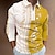 baratos Polo com zíper 3D-Homens Camiseta Polo Camisa de golfe Notas Aberto para a Lateral Preto / Branco Amarelo Vermelho Azul Laranja Impressão 3D Ao ar livre Rua Manga Longa Zíper Imprimir Roupa Moda Casual Respirável