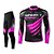 cheap Men&#039;s Clothing Sets-SPAKCT Men&#039;s Cycling Jersey with Tights Long Sleeve Winter Bike Clothing Suit with 3 Rear Pockets Mountain Bike MTB Road Bike Cycling Breathable Quick Dry Wearable Back Pocket Black Yellow Pink