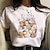 cheap Novelty Funny Hoodies &amp; T-Shirts-Animal Cat Dog T-shirt Anime Cartoon Anime Classic Street Style For Couple&#039;s Men&#039;s Women&#039;s Adults&#039; Hot Stamping