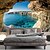 cheap Nature&amp;Landscape Wallpaper-Landscape Wallpaper Mural Mountain Water Lake Sea Cave Wall Covering Sticker Peel and Stick Removable PVC/Vinyl Material Self Adhesive/Adhesive Required Wall Decor for Living Room Kitchen Bathroom