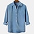 cheap Men&#039;s  Overshirts-Men&#039;s Shirt Corduroy Shirt Overshirt Yellow Blue Red &amp; White Long Sleeve Plain Turndown Spring &amp;  Fall Street Vacation Clothing Apparel Pocket