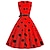 cheap Historical &amp; Vintage Costumes-Women&#039;s A-Line Rockabilly Dress Polka Dots Swing Dress Flare Dress with Accessories Set 1950s 60s Retro Vintage with Headband Chiffon Scarf Earrings Pearl Necklace Gloves