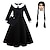 abordables Horreur Classique-Mercredi Addams Famille Addams Mercredi Robe Perruques de cosplay Sac Classique &amp; Intemporel Cosplay de Film for Fille Enfant Adolescent