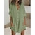 cheap Cotton &amp; Linen Dresses-Women&#039;s Shirt Dress Casual Dress Shift Dress Mini Dress Cotton Basic Casual Outdoor Daily Holiday Shirt Collar Button Up Button Half Sleeve Summer Spring Fall 2023 Loose Fit ArmyGreen Black White