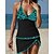 cheap Tankinis-Women&#039;s Swimwear Swim Dress Normal Swimsuit Graphic Leopard Ruched Printing Black Blue Orange Brown Green Bathing Suits Summer Sports
