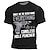 billige herre 3d t-shirt-Herre T-shirt T-Shirts Grafisk Bogstaver Våben Rund hals Tøj 3D-udskrivning udendørs Afslappet Kortærmet Trykt mønster Årgang Mode Designer