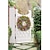 abordables Plantas artificiales-Corona de hojas de flores artificiales, corona de hojas verdes, corona redonda para colgar en la puerta delantera, ventana de pared, decoración para fiesta de boda, 1 unidad grande de 45 cm (17 pulgadas)