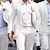 billiga Groomsmen kostymer-vita mäns bröllop valentine&#039;s groomsmen kostymer enfärgade 2 delar skräddarsydda passform enkelknäppta två-knappar 2024