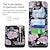 Χαμηλού Κόστους Samsung Θήκη-τηλέφωνο tok Για Samsung Galaxy Z Flip 5 Z Flip 4 Z Flip 3 Τσάντα τσάντα Θήκη κάρτας πορτοφολιού Ανοιγόμενη Φερμουάρ με αφαιρούμενο χιαστί λουράκι Γραφική Λουλούδι PU δέρμα