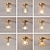 billige Taklamper-semi flush mount taklampe lys kobber 12cm glass skjerm lampe tak lys armatur belysning 110-240v