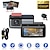 billige Bil-DVR-dash cam for og bag 1080p full hd dual dash-kamera i bilkamera dashboard kamera dashcam til biler 170 vidvinkel med 3.0 lcd-skærm nattesyn og g-sensor