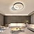 Χαμηλού Κόστους Φώτα Οροφής με Dimmer-Φωτιστικό οροφής led σχεδίαση κύκλου 35cm φωτιστικό οροφής μοντέρνο καλλιτεχνικό μεταλλικό ακρυλικό στυλ χωρίς σκαλοπάτι, βαμμένο φινίρισμα κρεβατοκάμαρας 110-240v ρυθμιζόμενο μόνο με τηλεχειριστήριο